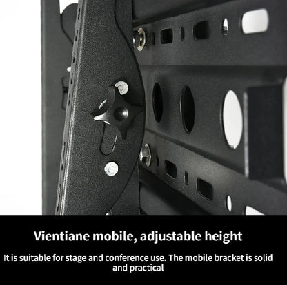 32-70 Inch Mobile Trolley Floor TV Mount Stand with 2 Shelves
