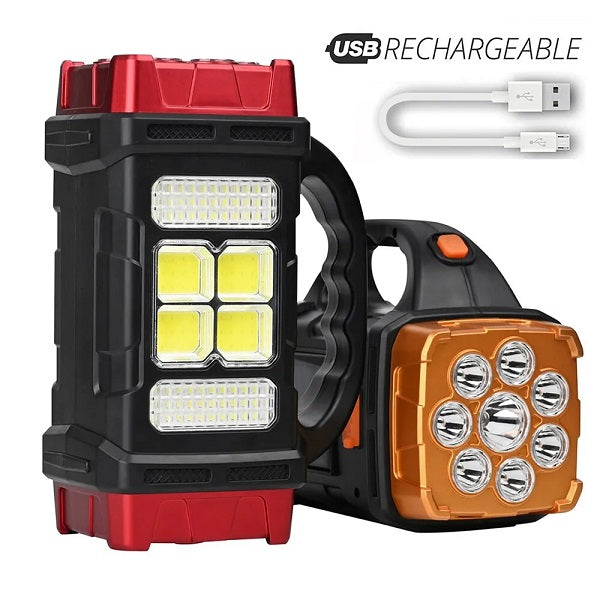 38W Rechargeable Solar 76LED+COB Powered Work Light