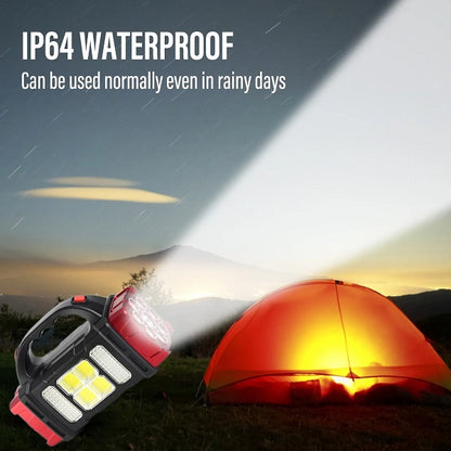 38W Rechargeable Solar 76LED+COB Powered Work Light