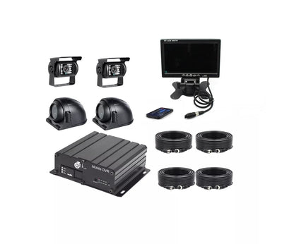 4 Channel mobile sdvr vehicle cctv kit with g-sensor, wifi, 4g, gps & remote monitoring (256gig SD Card)