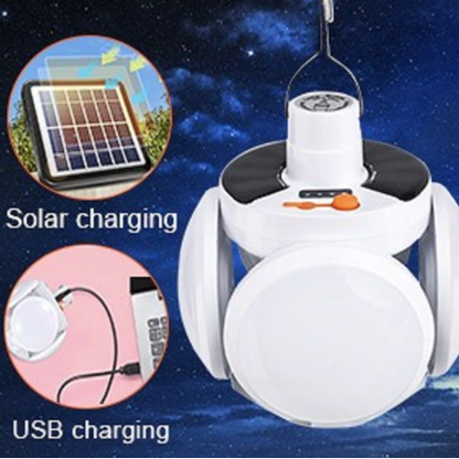 Waterproof LED Solar Powered Emergency Charging Lamp With Hanging Hook