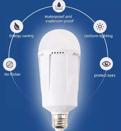 LED 12W Home Rechargeable Bulb