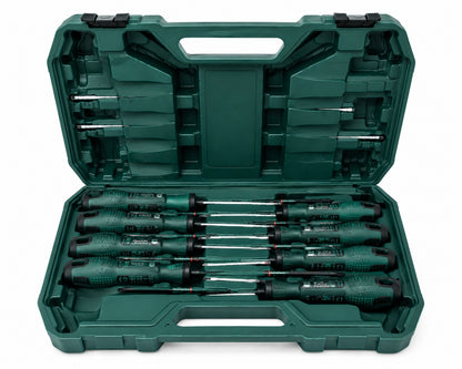 Precision Screwdriver Set with Carry Case – Multi-Piece Magnetic Screwdriver Tool Kit for Home Repairs, Electronics, DIY, Maintenance & Workshop Use