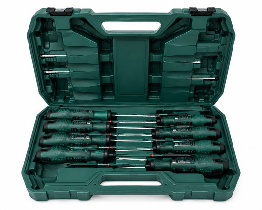 Precision Screwdriver Set with Carry Case – Multi-Piece Magnetic Screwdriver Tool Kit for Home Repairs, Electronics, DIY, Maintenance & Workshop Use