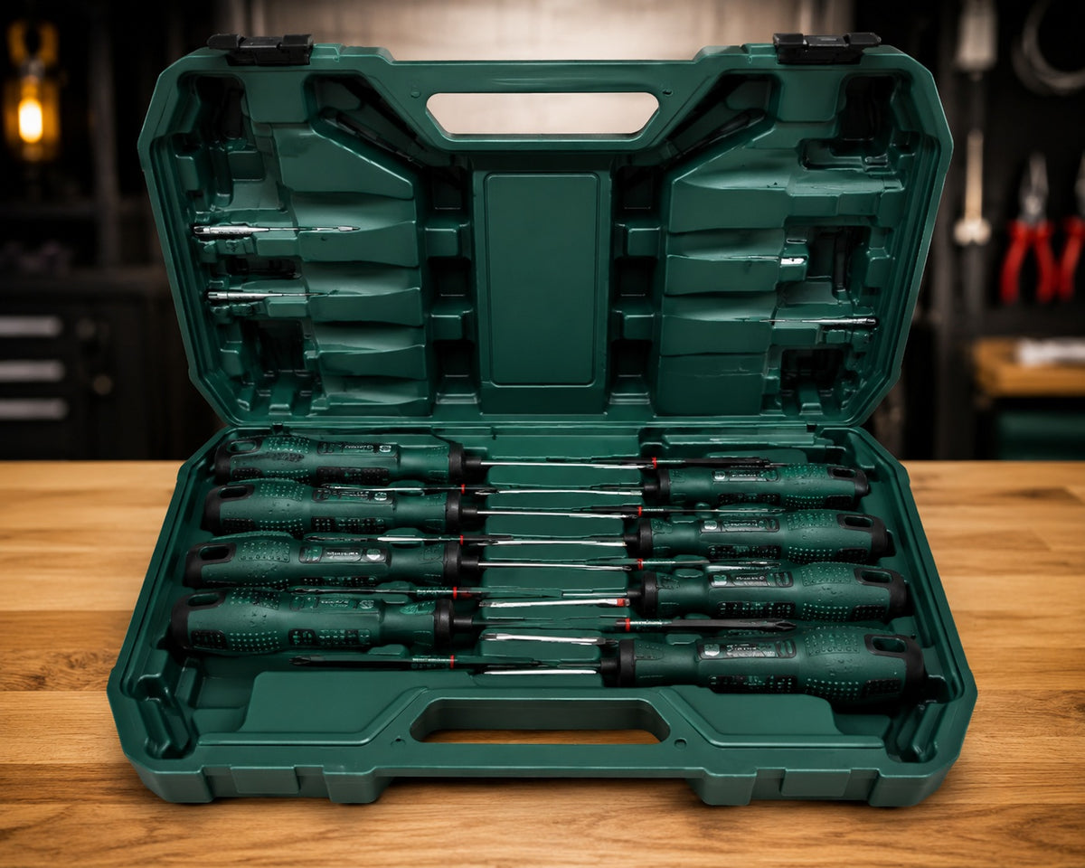 Precision Screwdriver Set with Carry Case – Multi-Piece Magnetic Screwdriver Tool Kit for Home Repairs, Electronics, DIY, Maintenance & Workshop Use