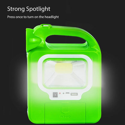 Green Petrol Can Design Solar Powered Emergency COB + LED Light