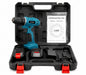 Rechargeable Cordless Drill Kit with 2 Batteries, Charger, Carry Case