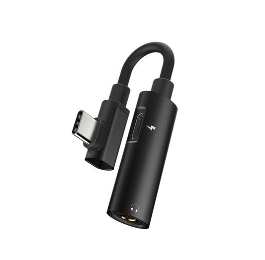 Type C 2-in-1 audio converter to 3.5mm interface. Charge & Headphones
