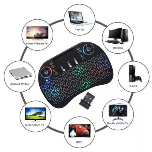 Wireless RECHARGEABLE 2.4ghz Keyboard LED Backlit