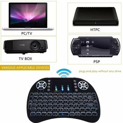 Wireless RECHARGEABLE 2.4ghz Keyboard LED Backlit