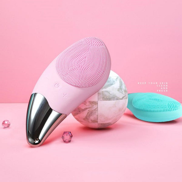 Electric, Waterproof Silicone Face Cleaning Brush