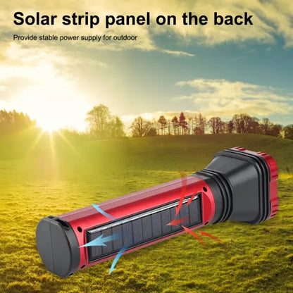 18W Rechargeable Solar Powered 9 LED +7 COB Flashlight