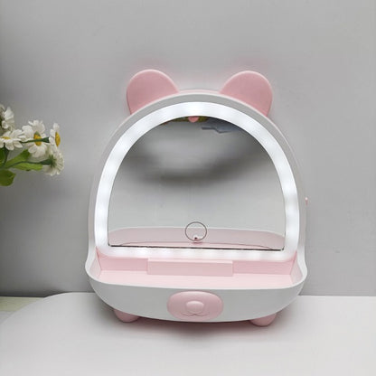 Bear Shape Makeup Mirror with LED Light