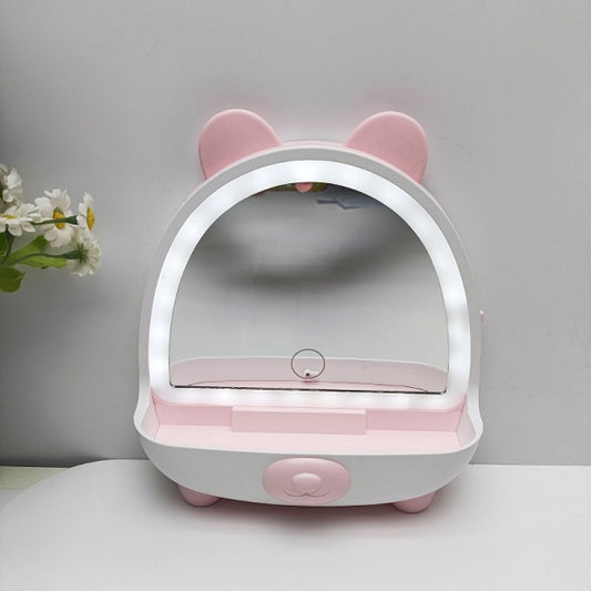 Bear Shape Makeup Mirror with LED Light