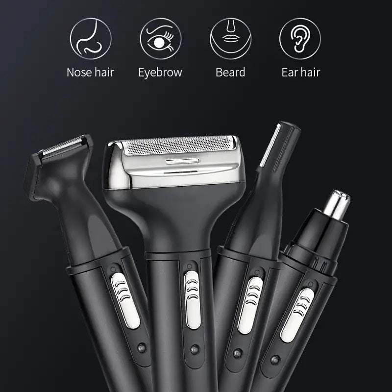 Rechargeable 4-In-1 Men’s Shaving Grooming Kit