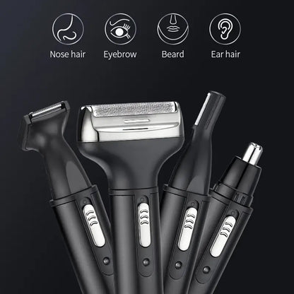 Rechargeable 4-In-1 Men’s Shaving Grooming Kit