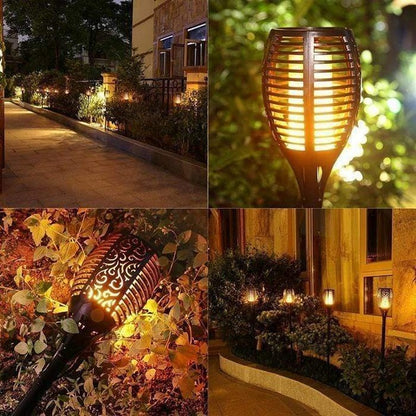 Solar Powered Flame Garden Light