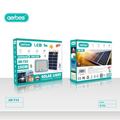 100W Solar Powered LED Floodlight With Remote Control