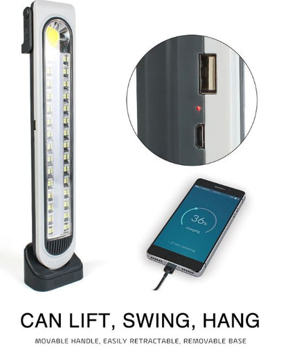Five Modes Portable Solar Powered Emergency Light With Base