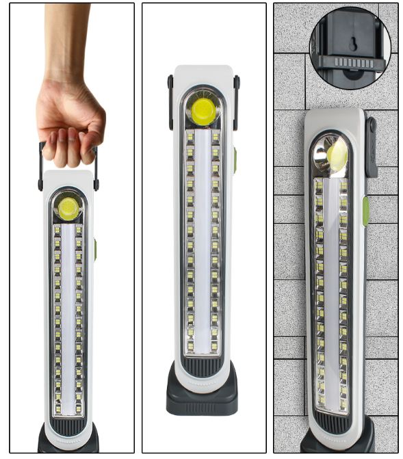 Five Modes Portable Solar Powered Emergency Light With Base