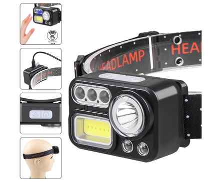 LED+COB+RGB Sensor Headlamp