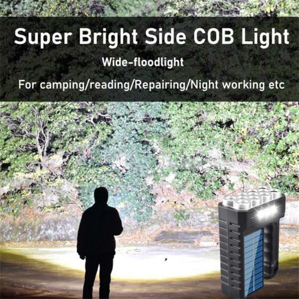 Solar Powered Multi-functional Searchlight 11LED+COB