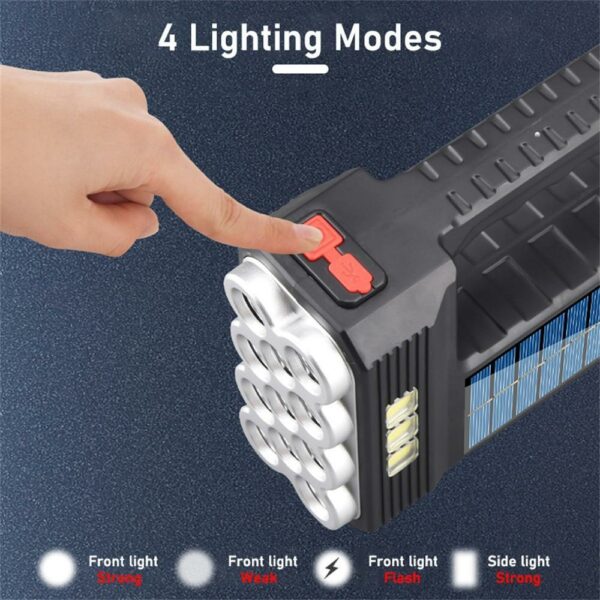 Solar Powered Multi-functional Searchlight 11LED+COB