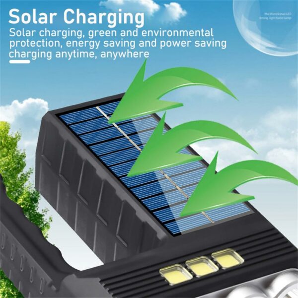 Solar Powered Multi-functional Searchlight 11LED+COB