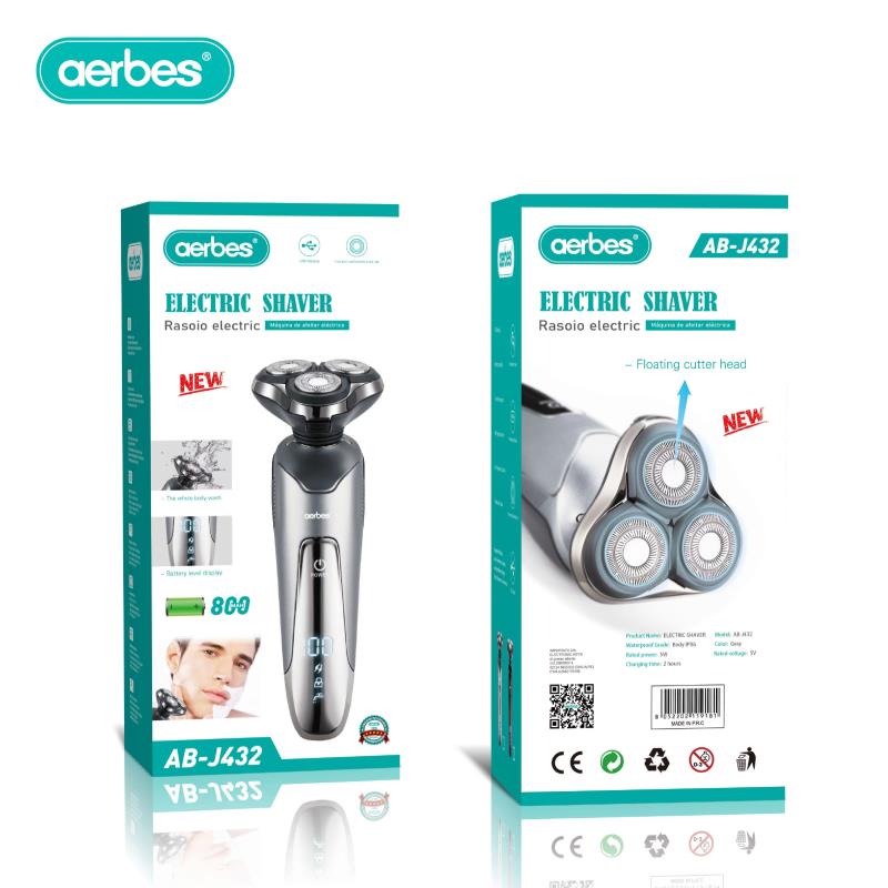 800Mah Electric Rechargeable Shaver With Battery Level LCD Display