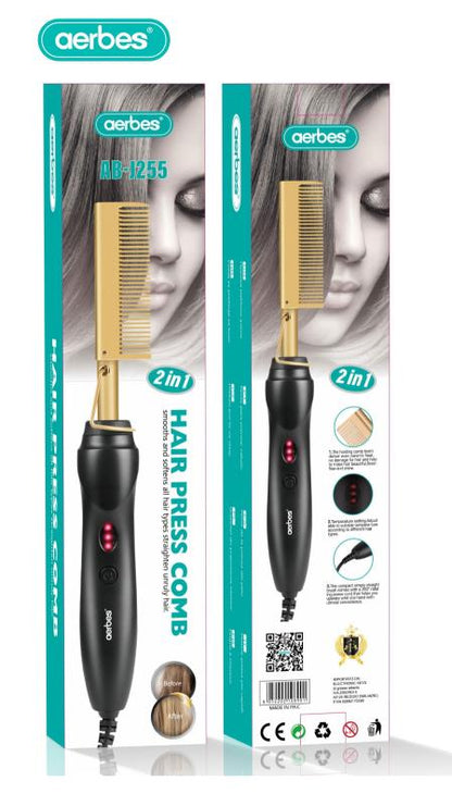 Premium 2-In-1 Hair Styling Press Comb