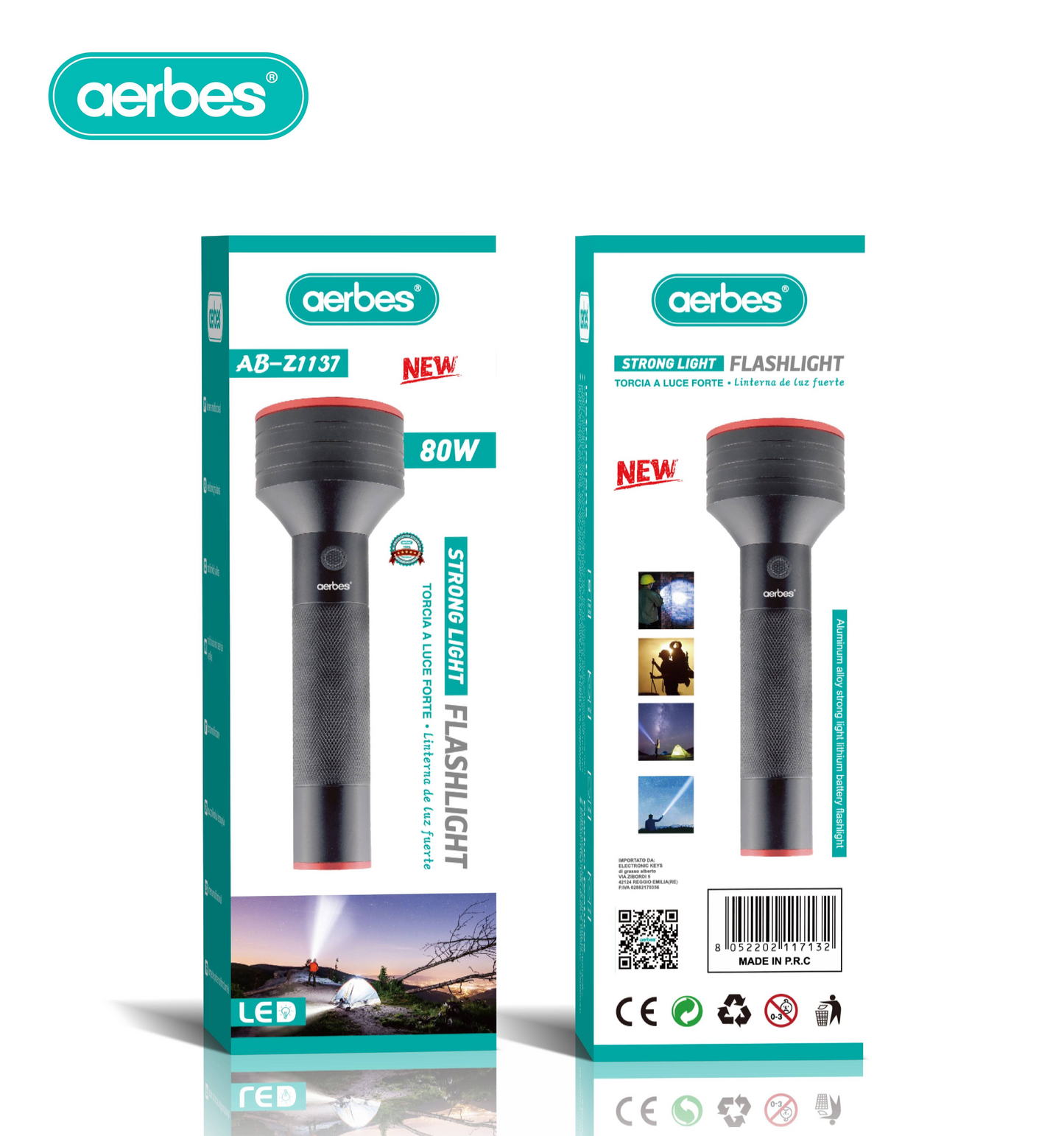 80W Rechargeable Mini Flashlight