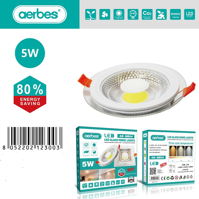 Round Glass Panel Ceiling Light