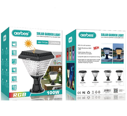 Solar Powered Garden Light RGB ,White & Warm White With Remote Control
