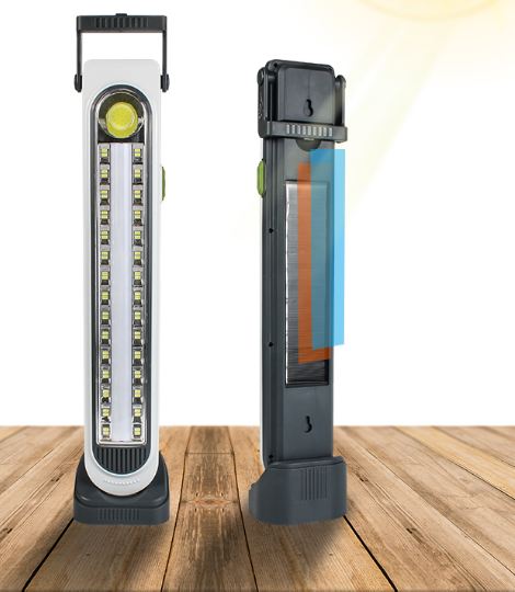 Five Modes Portable Solar Powered Emergency Light With Base