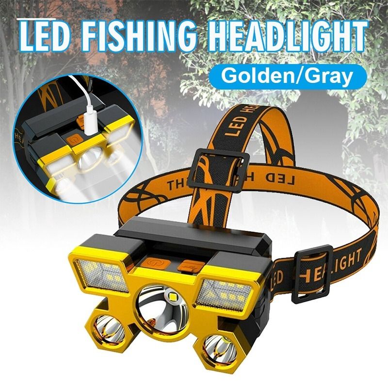 Rechargeable 4 Sided 9 LED Headlamp