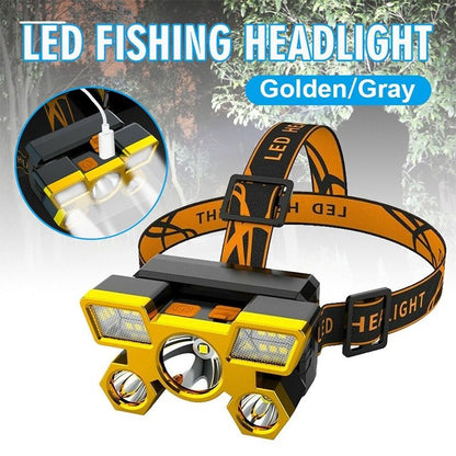 Rechargeable 4 Sided 9 LED Headlamp