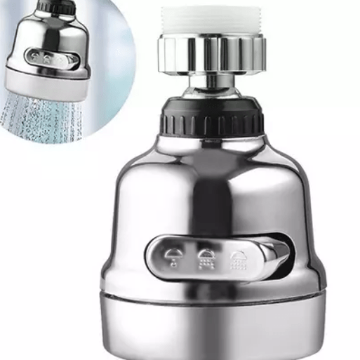 Three-Speed UV Silver Hanging Faucet Head