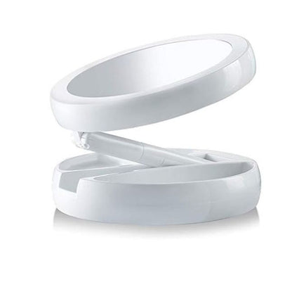 Foldable LED Magnifier Makeup Mirror
