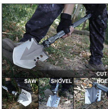 Multifunction Tactical Shovel Folding Camping Survival Emergency Tools