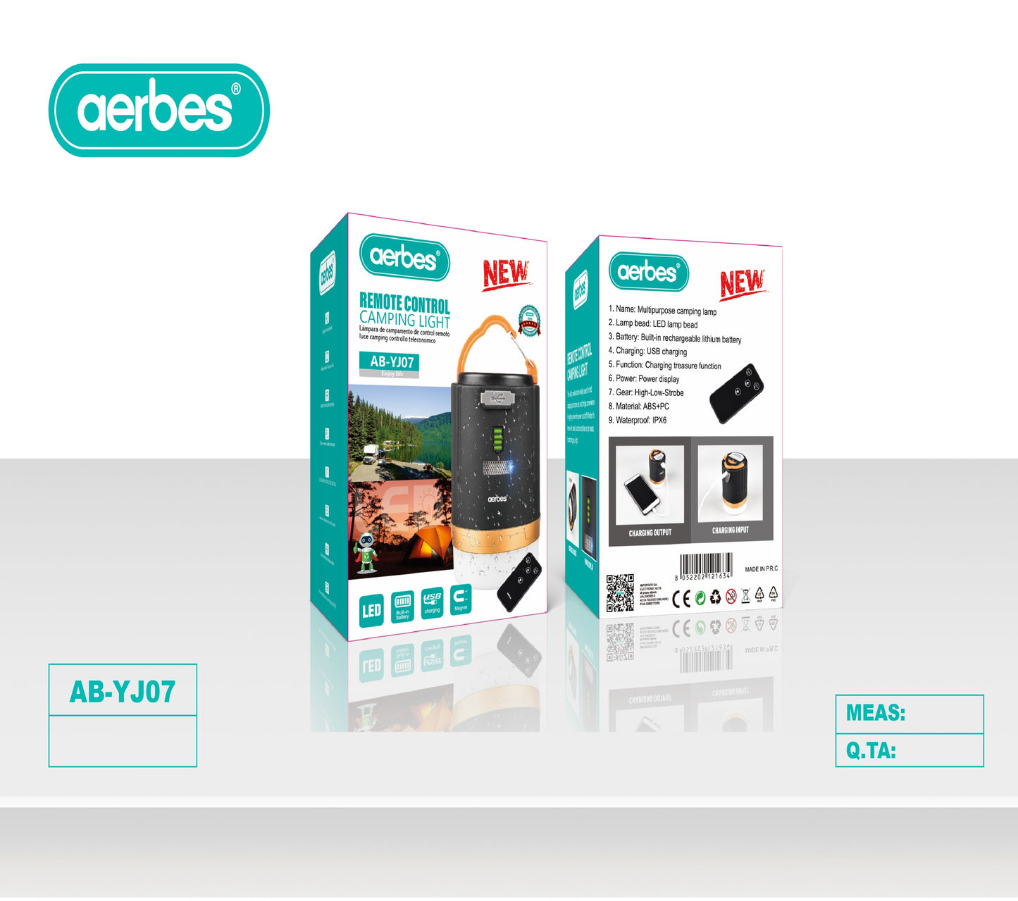 Rechargeable Magnetic Camping Light With Remote Control