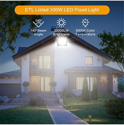 300W Multifunctional Rechargeable Solar Powered Work Light