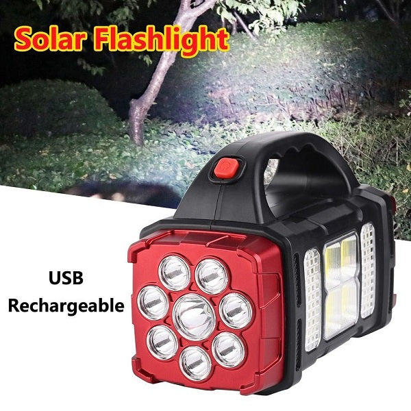 38W Rechargeable Solar 76LED+COB Powered Work Light