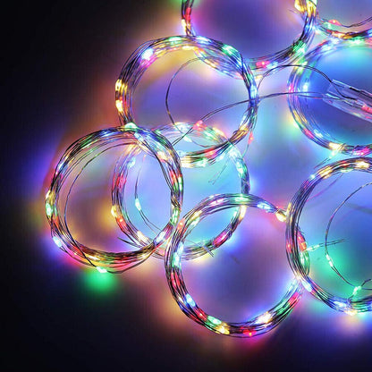 3x2M Remote Control Copper Wire Fairy Curtain Light With