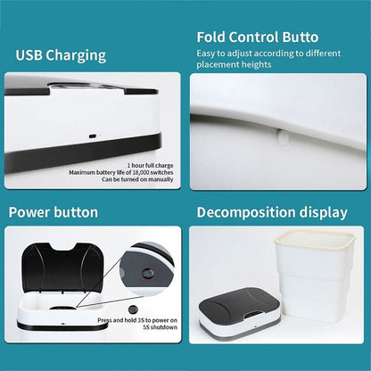 Smart Sensor Tech Savvy Modern Foldable Bin