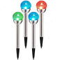 4pcs Cracked Glass Ball Solar Powered Spike Light