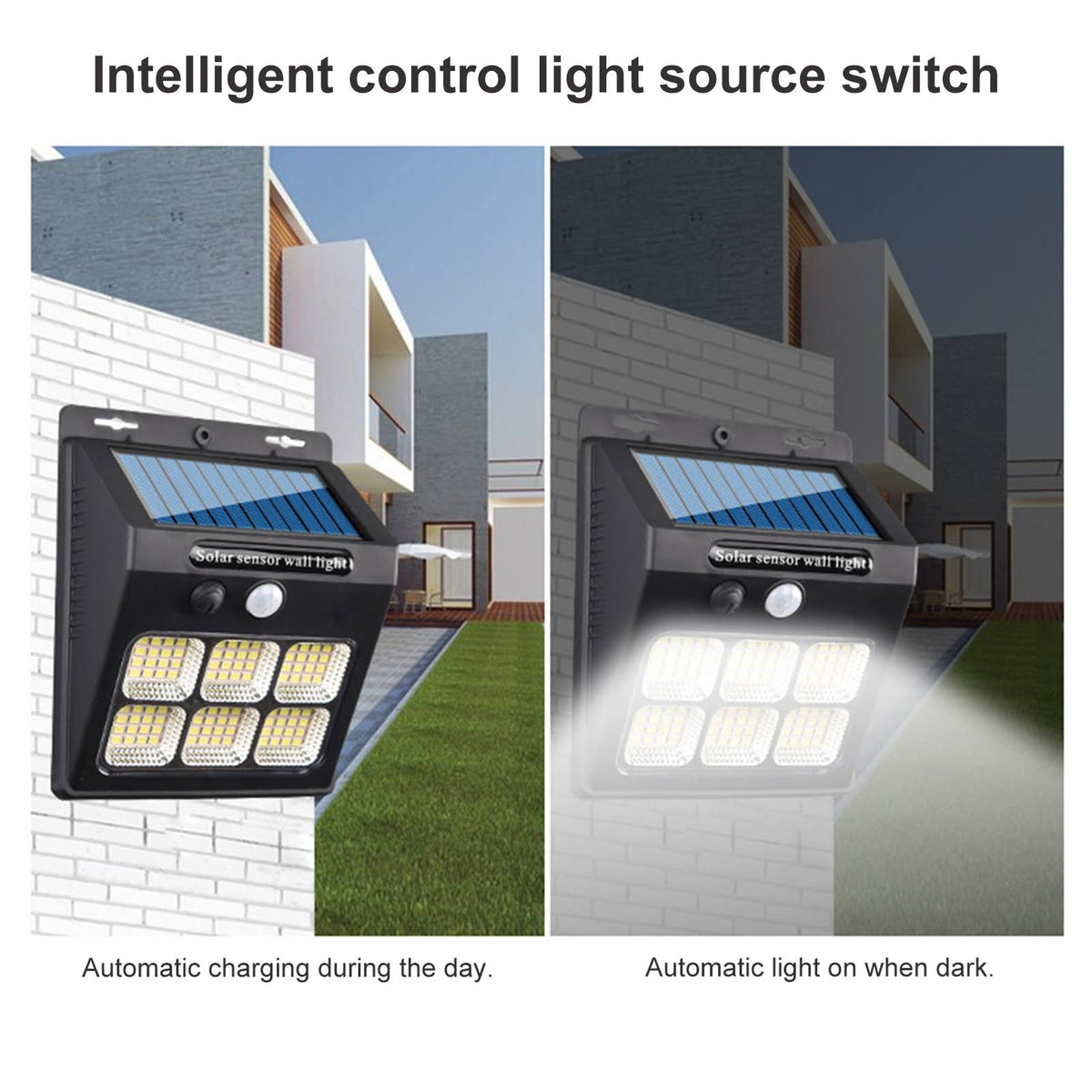 96 LED Solar Powered Sensor Wall Light