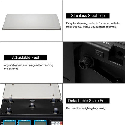 40KG Digital Stainless Steel Electronic Scale