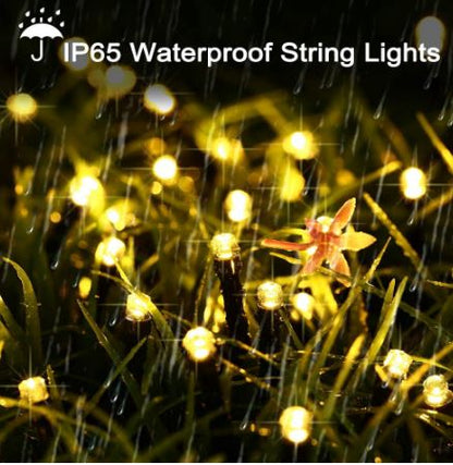 10M Solar Powered 100 LED Fairy Light Warm White