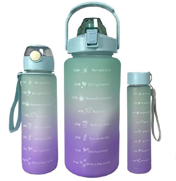 8 Set Of 3 Motivational Water Bottle