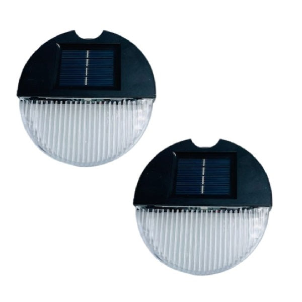 2 PCS Warm White And Multicolor Solar Powered Wall Lamp